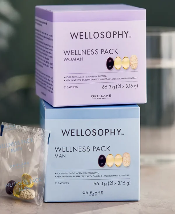 Wellnesspack Oriflame Wellosophy dla kobiet i mężczyzn - suplement diety