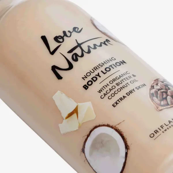 Kremowy balsam do ciała oriflame love nature z naturalnym organicznym masłem kakaowym i olejem kokosowym - 41490